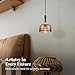LUXWELL Modern Amber Glass Pendant Light, 6.7