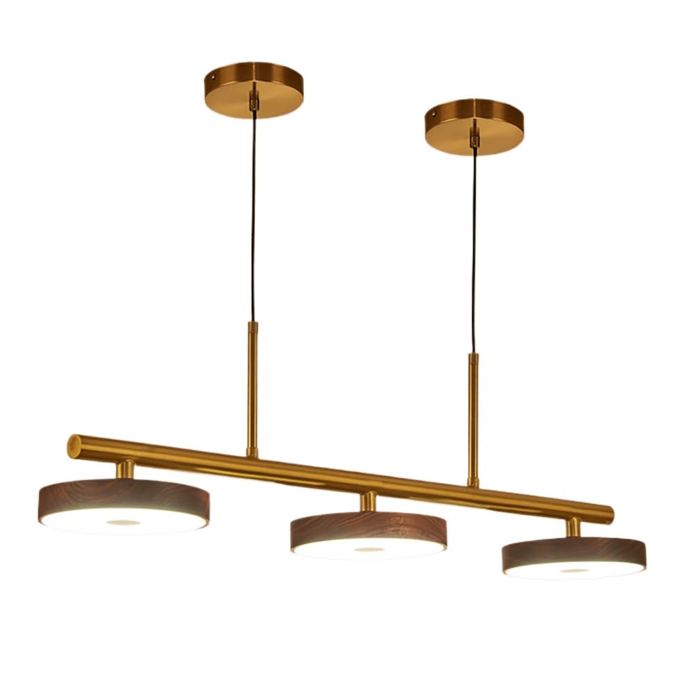 Suspension en métal doré et noyer pour sublimer votre table de salle à manger