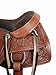 Western Horse Trail Saddle Pleasure Ride Floral Tooled Cowboy Rodeo Leather Tack Set Full Quarter Horse Bar (17 Inches)