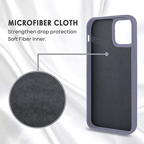 Image of DIZORO Microfiber Candy Case Compatible for iPhone 11 Pro Max 6.5 inch, Shockproof Slim Back Cover Liquid Silicone Case - Lavender