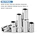 [10-Piece] 10mm Socket Set, 1/4-Inch & 3/8-Inch Drive Impact Socket, 6-Point & 12-Point, Deep and Shallow, Mirror Chrome Finish