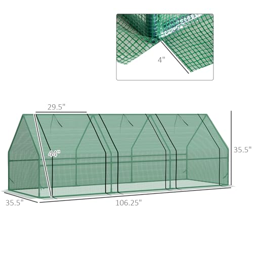 image for Outsunny 6' x 3' x 3' Portable Mini Greenhouse Outdoor Garden with Lar