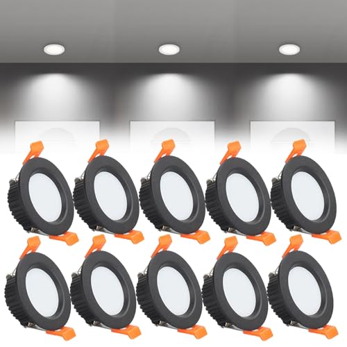 Spot LED encastrable 68mm pour illuminer un couloir sombre avec ce lot de 10 panneaux 3W