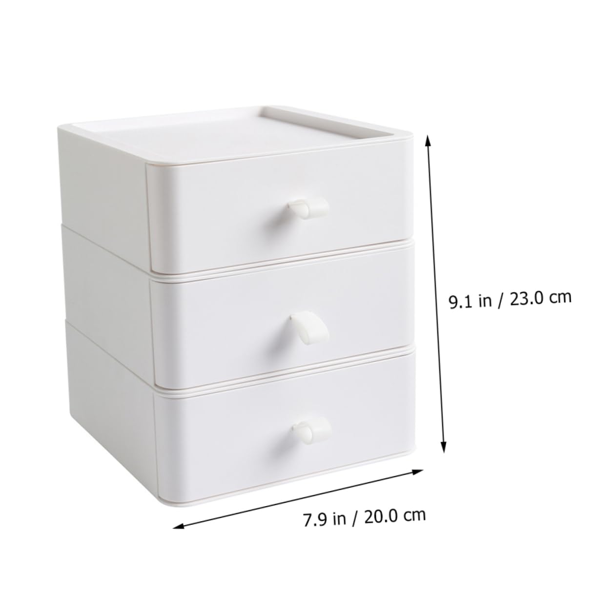 Boîte de Rangement de Bureau à Tiroirs, Trois Compartiments
