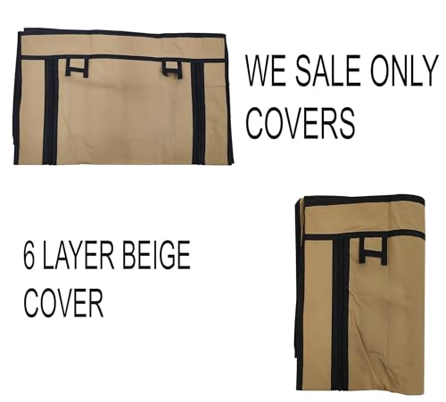 Image of Cover for Shoe Rack Home Only for 6-Layer Portable Foldable Shoe Stand Non Woven Zipper Fabric Cover
