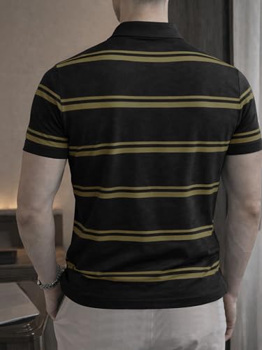 Image of Noble Monk Men's Regular Fit Polo Neck T-Shirt | Half Sleeve