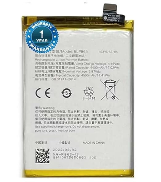 Image of THE BATTERY STORE Orignial BLP865 Batery for Realme Narzo 50 / Realme 9 5G (5000mAh) Battery with 1 Year Warranty***(PR137)