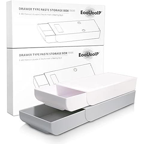 Desks Drawer Organizers -2 Pcs Storage Drawer Organizers Makeups Self-Stick Hanging Pencil Case for Kitchen Home Office School Cover