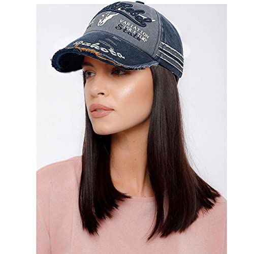Image of Handcuffs Denim Stylish Cap for Men Women | Baseball Cap Adjustable Free Size | Sports Caps for Men & Women | Casual Gym Running Cricket Cap | Unisex Adult Summer Hat