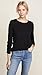Anthony Thomas Melillo ATM Women's Long Sleeve Destroyed Wash Tee, Black, M