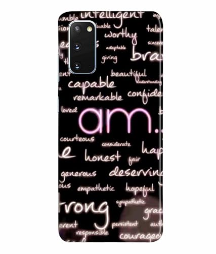 Image of Printed Hard Back Case Cover & Compatible for Samsung Galaxy S20 | Motivation Quotes (Multicolor) - D1190