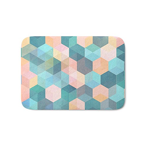 Society6 Bath Mats, Size 17" x 24", Child's Play 2 - Hexagon Pattern