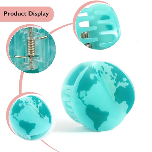 The Earth Hair Claw Clip Personalized Acetate Cute Girls Back to School Tellurion for Women Geography Teacher Gift 1 Pieces