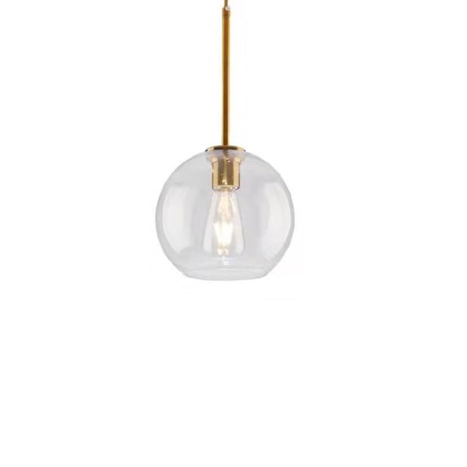 Globe Gradient Glass Pendant Light Modern Ball Glass Chandelier Adjustable Sphere Hanging Lamp Fixture for Kitchen Island Living Room Dining Table Loft Bar Hallway Farmhouse ( Color : A , Size : 20cm