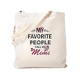 CafePress My Favorite People Call Me Mimi Tote Bag Natural Canvas Tote Bag, Reusable Shopping Bag