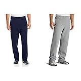 Russell Athletic Men's Dri-Power Open Bottom Sweatpants with Pockets,Navy/Oxford,XXL