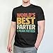 Father Shirt - T-Shirt for Men, Fathers - Gifts for Dad from Daughter Son - Best Dad Shirts - World Best Father Shirts - Gift for Father's Day (Black, XL)