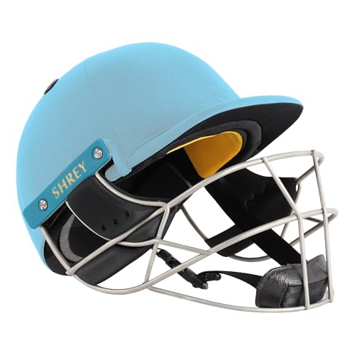 Image of Shrey Master Class Air 2.0 Stainless Steel Batting Cricket Helmet for Men's (SkyBlue, M)