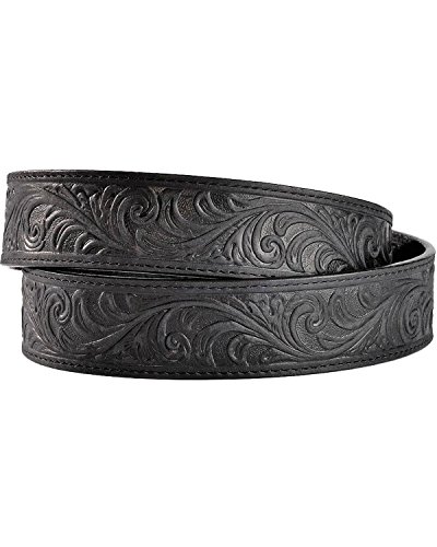 Silvercreek Men's Hand Tooled Western Belt Black 322