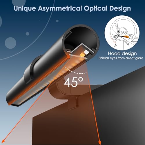 Image of Quntis Monitor Light Bar Glow 51 cm (20.1 inch) Grey | Fits Curved /Flat 17 inch-32 inch Monitor, Remote, Stepless Dimming, Ra95, 3000-6500K, 900lux, Anti-Blue, Webcam& Multi-Light Control