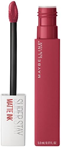 Maybelline Super Stay Matte Ink Liquid Lipstick Makeup, Long Lasting High Impact Color, Up to 16H Wear, Ruler, Deep Cranberry, 1 Count