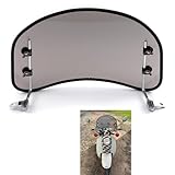 Scooter Windshield Motorcycle Windscreen Universal Wind Deflector Screen Windshield Spoiler Air Deflector (Smoked)
