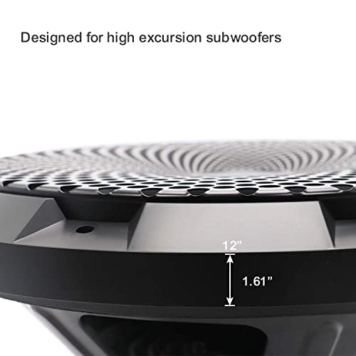Image of RECOIL 12-Inch High Excursion Black Steel Mesh Subwoofer Grille (12 inch)