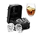 Molde para cubitos de hielo con forma de calavera para whisky - Moldes de silicona para hielo con forma de calavera con embudo - Molde de calavera de azúcar para hornear - Reutilizable y sin BPA
