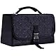 Bebamour tragbare Wickelpolster mit Wischtuchtasche Reisen Baby Wickelpolster mit Kopfpolster Baby wasserdicht Wickelpolster für Neugeborene Unentbehrlich,All Black