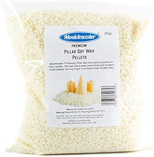 Mouldmaster Premium Pillar Soy Wax Pellets 2 KG, White/Cream, 2Kg