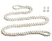Produktbild treasurebay Elegant und Classic 5 in 1 natur 89 mm Süßwasserperle Weiß 160 cm lange Halskette mit gratis Paar Ohrstecker  Präsentiert in einem hübschen Satin Schmuck Geschenk-Box