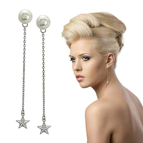 Boucles d'oreilles étoile perle longues pour sublimer le visage