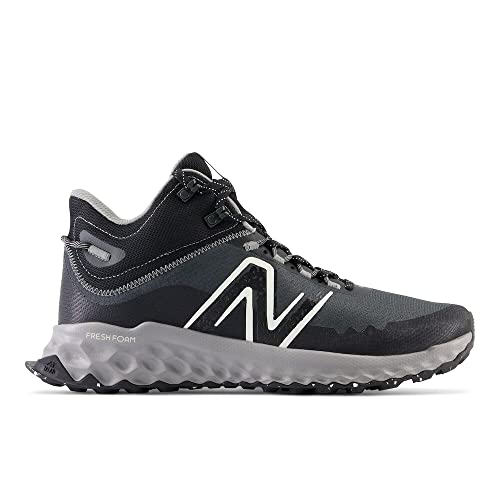 New Balance Men's Fresh Foam Garoe Mid V1 Trail Running Shoe, Blacktop/Shadow Grey/Sea Salt, 11 M