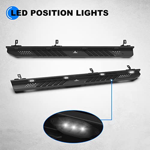 Estribos WOLFSTORM Jeep Gladiator JT 2019-2026 LED Negro miniatura 3