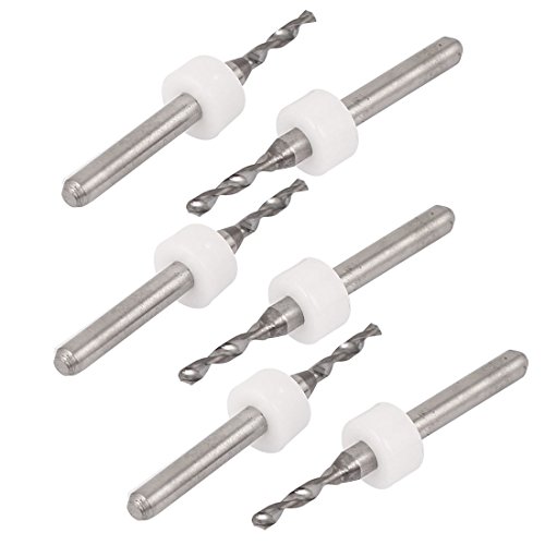 Aexit 6 Pcs Fuses 1.8mm x 3.175mm Straight Shank PCB Print Circuit Board PCB Fuses Drill Bits