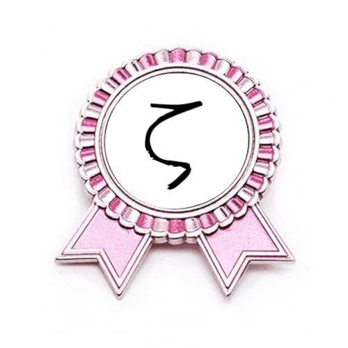 Broche zeta noir lettre grecque en metal taille M symbole unique