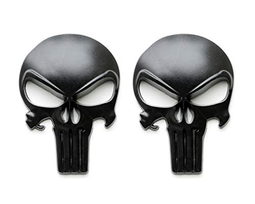 Magwell Metal Decal/Sticker - Punisher Skull (Matte Black)