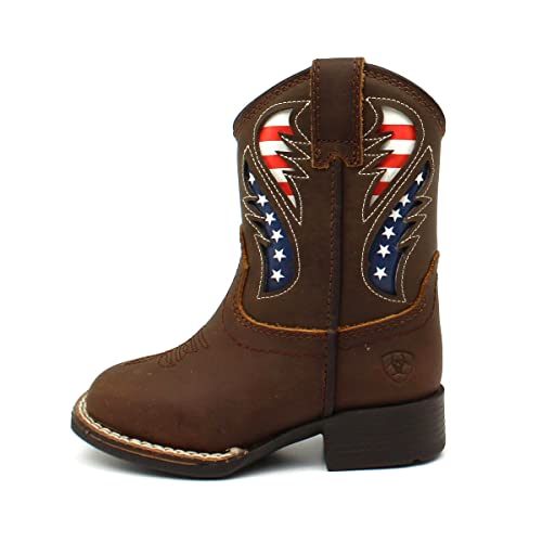 Ariat Lil' Stompers Toddler Boots, Brown Usa Flag, Size 5 #TOP23