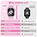 Wiszodet Kids Waterproof Smart Watch Girls Gift Age 3-12 with 39 Game HD Touch Screen Music Player Video Camera Pedometer Alarm Clock Birthday Gift for 6 7 8 9 Year Olds Pink