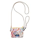 KAVU Renrose Crossbody Wallet with Rope Strap - Floral Coral