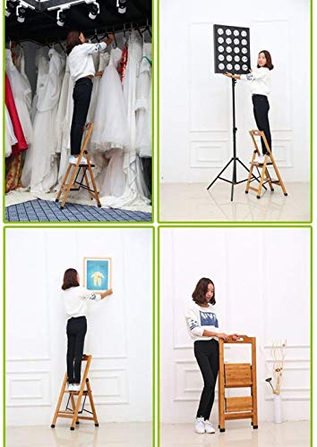 Chaise échelle multifonctionnelle double marche et tabouret pliant maison - 6