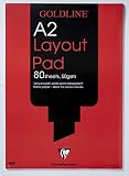 Goldline GPL1A2 Bloc de papier layout vierge 50 g/m² A2 80 pages