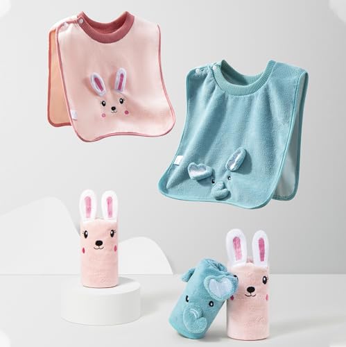 3 PCS Baby Bibs for Boys Bibs for Baby Girl,Waterproof Toddler Bibs 1-5 Years Good Absorbent