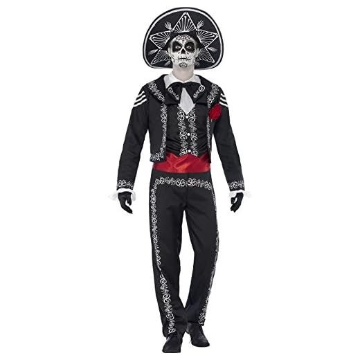 Smiffy's 43738L Día de Muertos Señor Bones - Disfraz para adultos, talla L