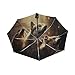 KAAVIYO Oil Art Wolves Umbrella Windproof Automatic Foldable Umbrells Auto Open Close for Men Women Kids