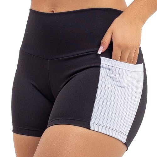 VIÉRE - Short Fitness Zero Transparência Cós Duplo com Bolso - Academia, Corrida, Treino, CrossFit,