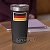 (3Pcs) Germany Flag Stickers – German National Flag Vinyl Decals, Waterproof Sticker for Laptop, Water Bottle, Scrapbook, Phone Case, Travel Gear, 3" x 1.8" #4