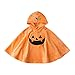 Produktbild Asalinao Halloween Baby Jungen Mädchen Outfits Kürbis Kostüm Orange Weste Print Hoodie Cape Coat Kostüm Schal Schals (Orange, 9012-18 Months)