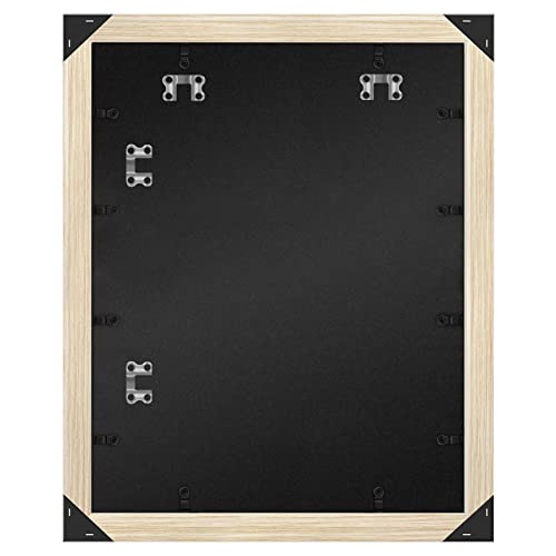 Americanflat 16x20 Picture Frame with Polished Plexiglass - Wide Picture Frames Made of Engineered Wood for Vertical or Horizontal Wall Display - Epic Collection - Natural Oak