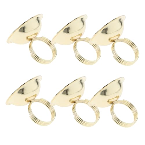 Amosfun 6Pcs Bell Shape Metal Table Number Holders Elegant Card Holders for Weddings Restaurants and Events Design for Place Cards and Food Tags